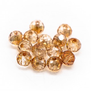 Бусины рондели 4*3мм (коричневый прозрачный)